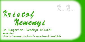 kristof nemenyi business card